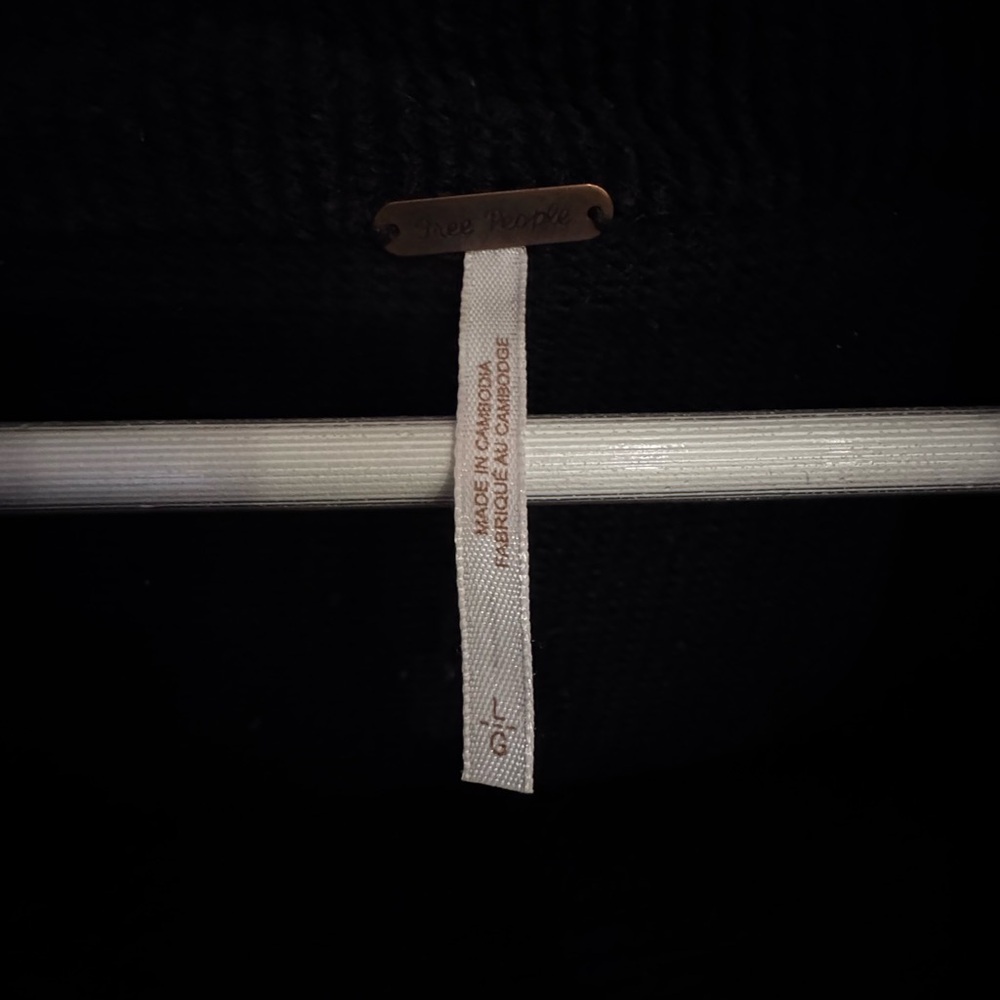 Free People Black Knit Sweater